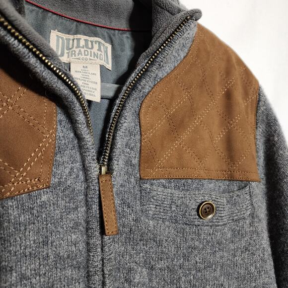 Duluth Trading men's windproof Shetland wool zip up jacket grey size medium - Picture 3 of 8